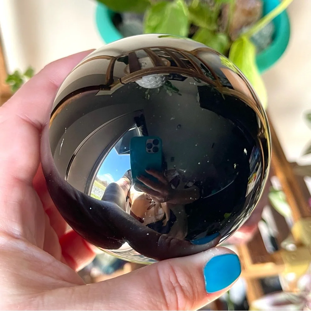 🖤Large Black Obsidian Protection Crystal Ball Sphere🖤 - Picture 1 of 3